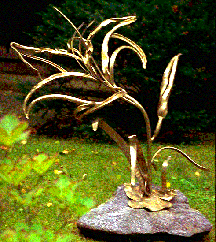 Bronze Lily sculpture